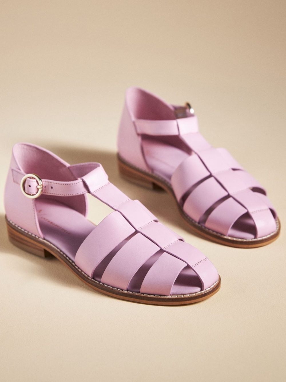 Pilcro Lilac Strappy Fisherman Sandals